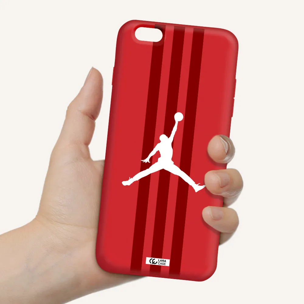 Jordan Icon Apple iPhone 6S Silicone Imperial Red Case