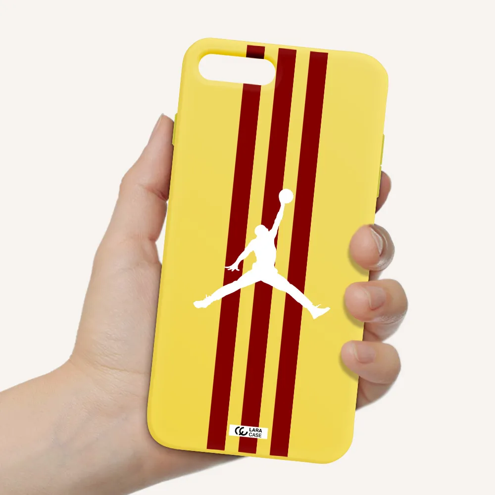 Jordan Icon Apple iPhone 7 plus Silicone canary yellow Case