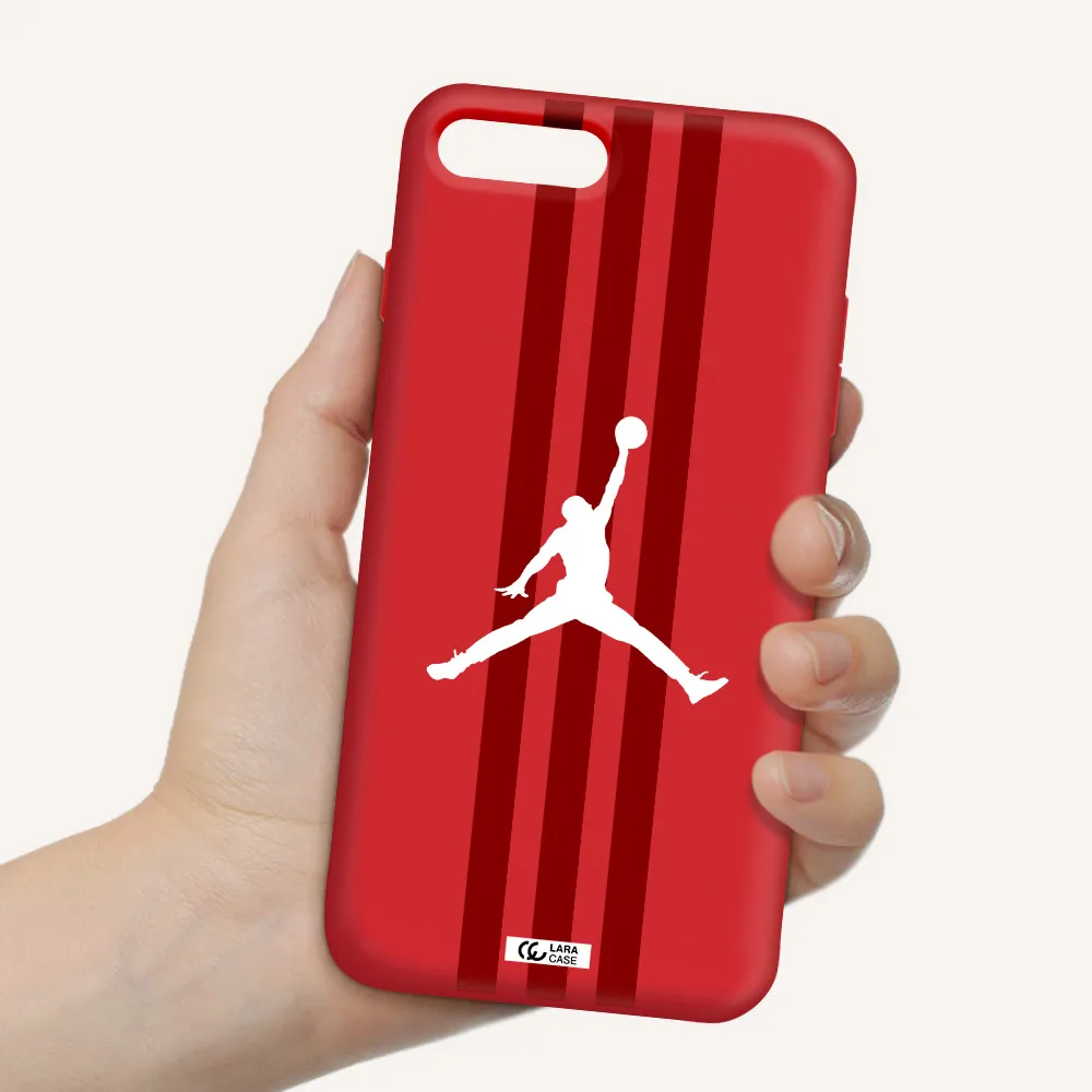 Jordan Icon Apple iPhone 7 plus Silicone Imperial Red Case