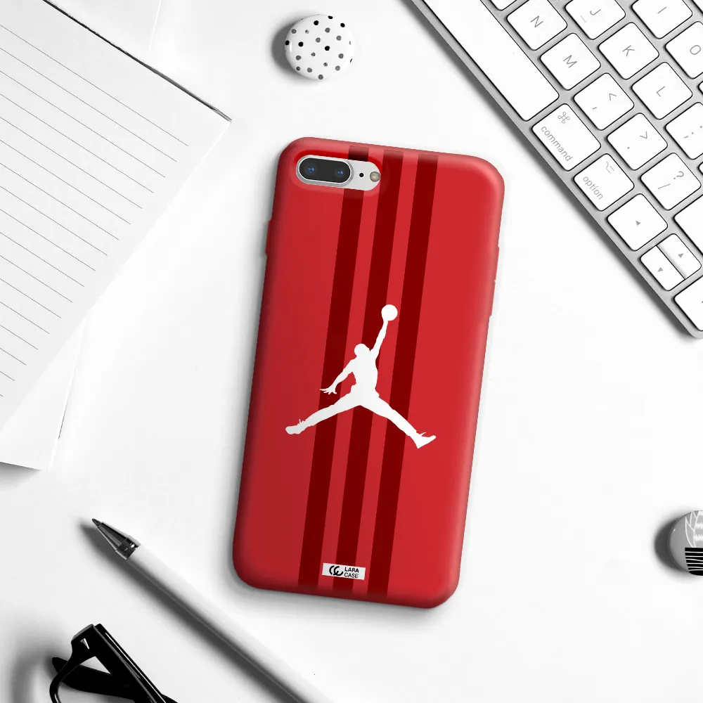 Jordan Icon Apple iPhone 7 plus Silicone Imperial Red Case