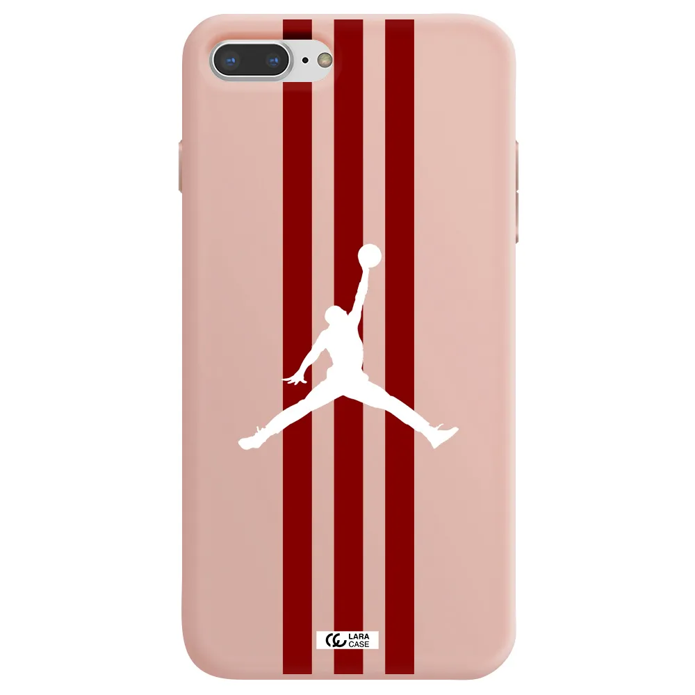 Jordan Icon Apple iPhone 7 plus Silicone pastel pink Case
