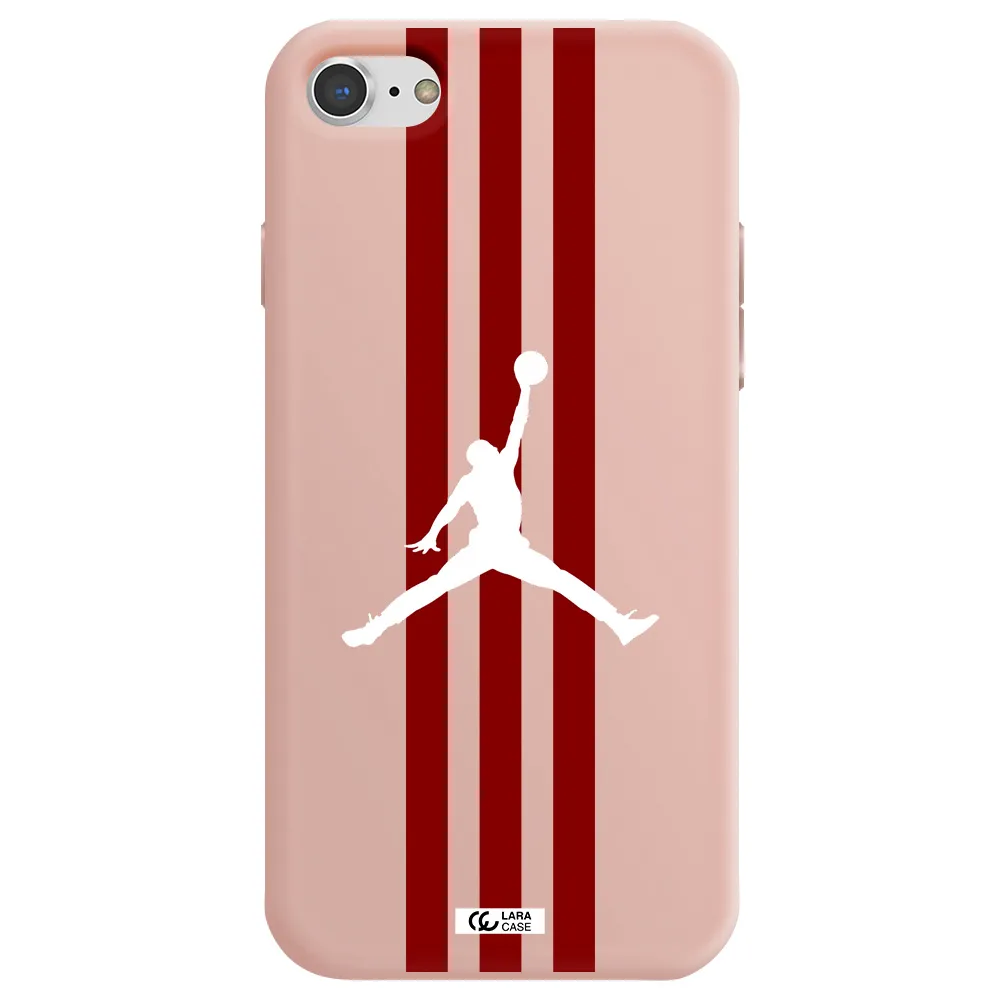Jordan Icon Apple iPhone 7 Silicone pastel pink Case