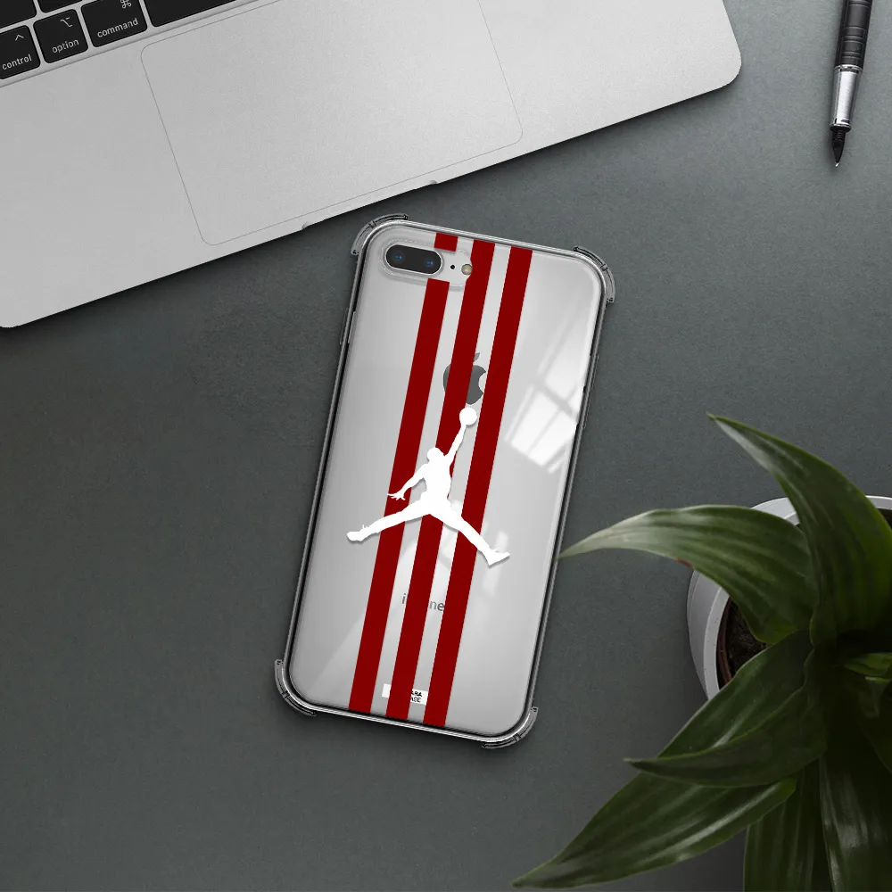 Jordan Icon Apple iPhone 8 plus Clear PC Case