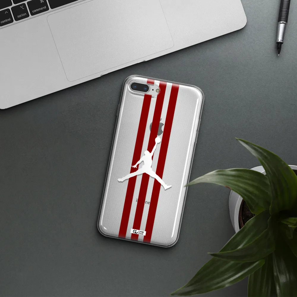 Jordan Icon Apple iPhone 8 plus Clear TPU Case
