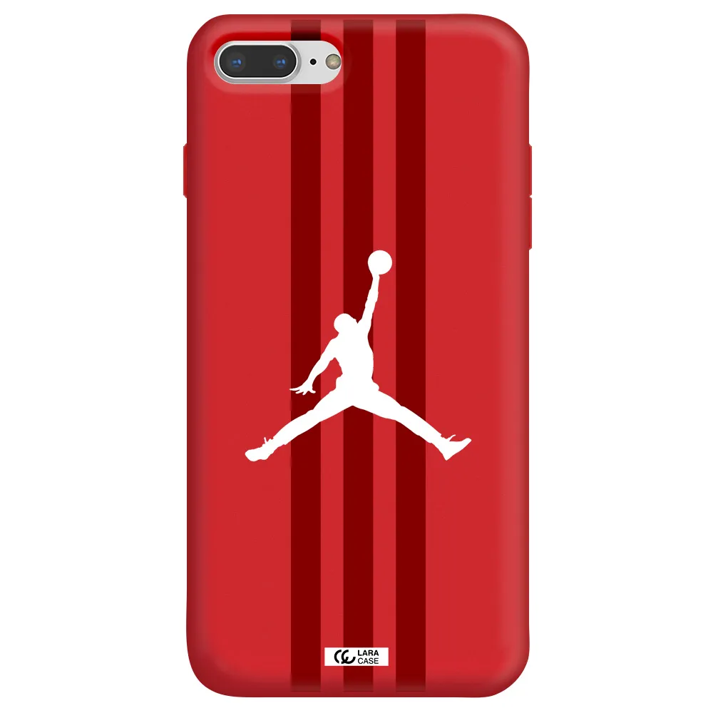 Jordan Icon Apple iPhone 8 plus Silicone Imperial Red Case