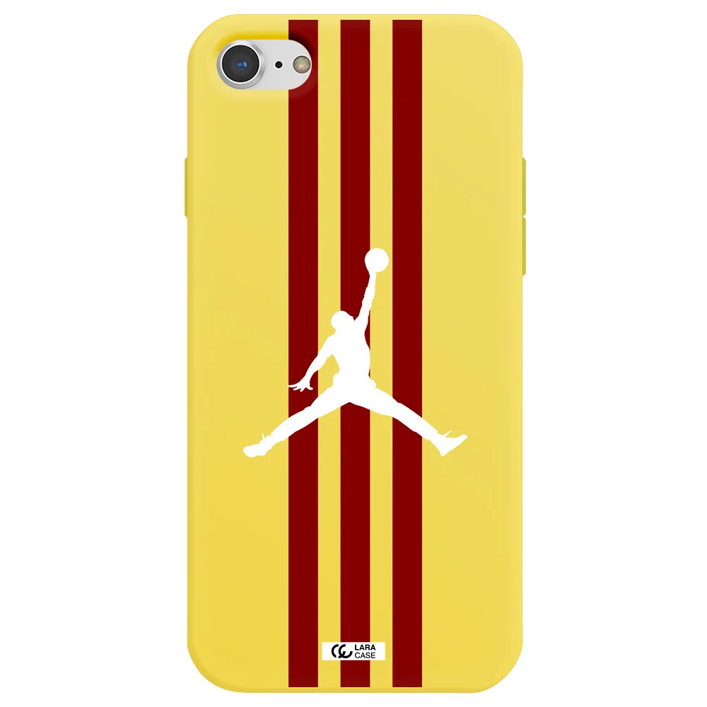 Jordan Icon Apple iPhone 8 Silicone canary yellow Case