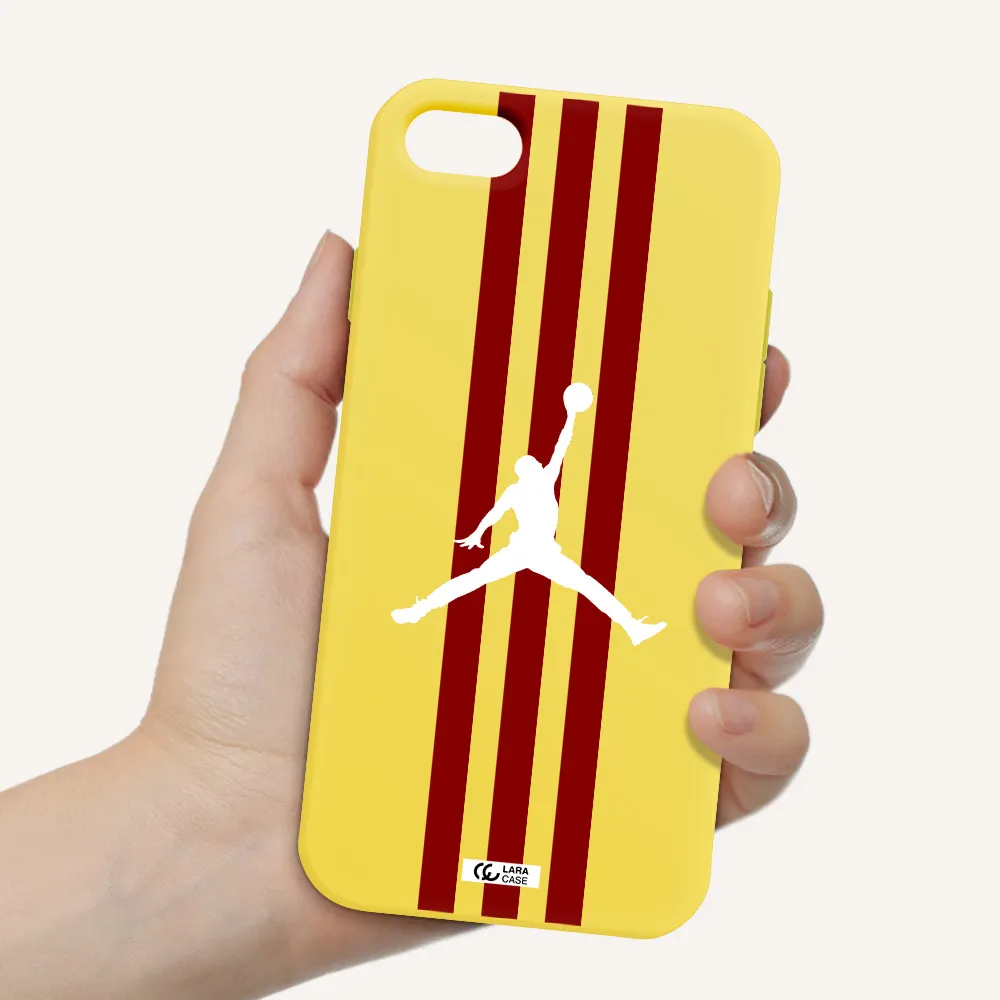 Jordan Icon Apple iPhone 8 Silicone canary yellow Case