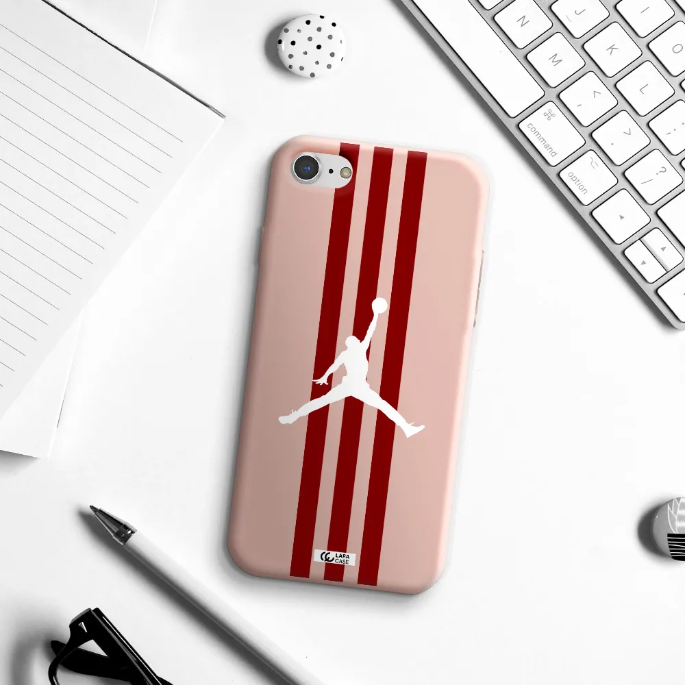 Jordan Icon Apple iPhone 8 Silicone pastel pink Case