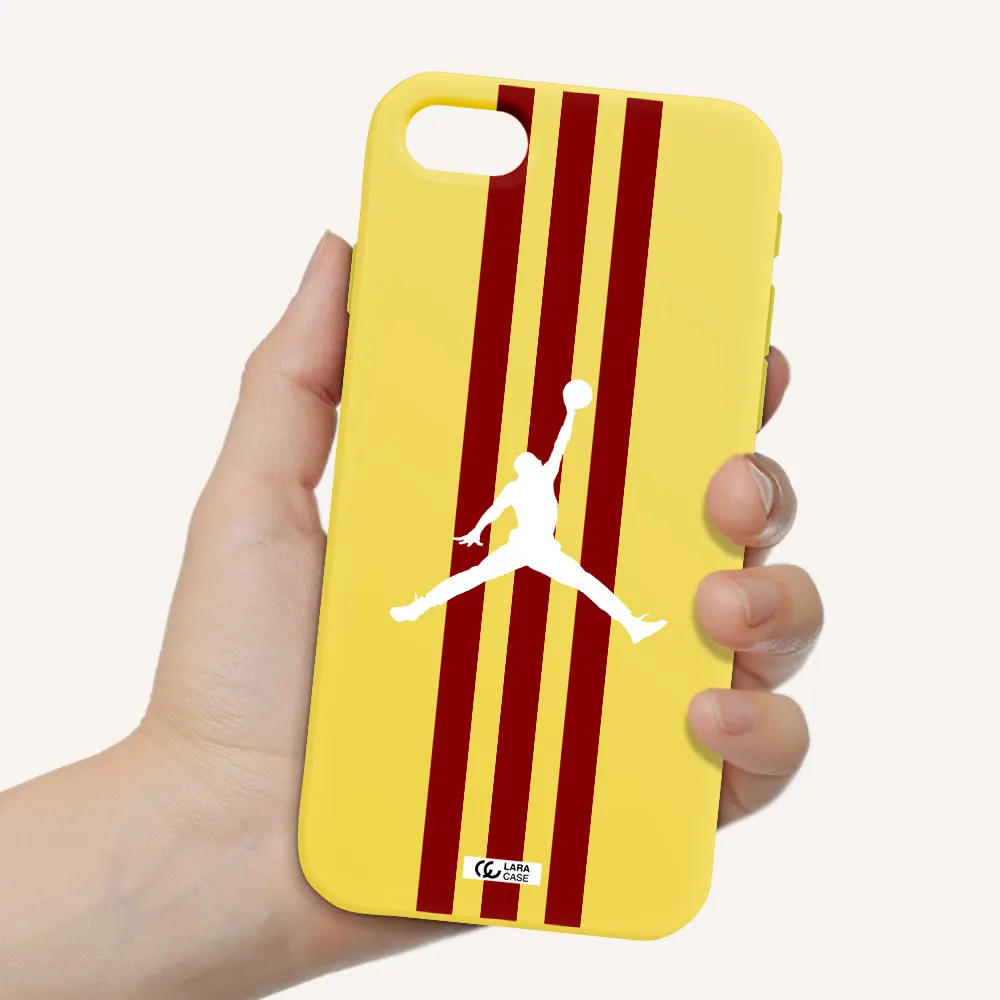 Jordan Icon Apple iPhone se 2020 Silicone canary yellow Case