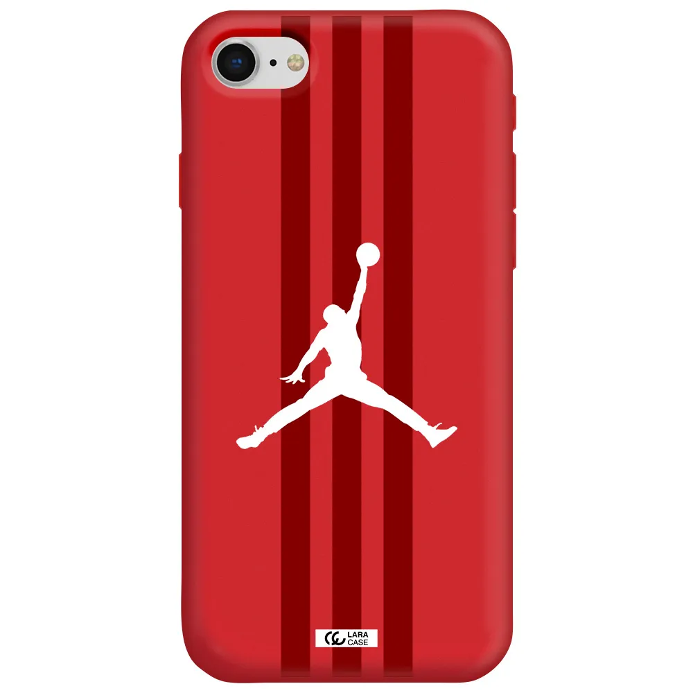Jordan Icon Apple iPhone se 2020 Silicone Imperial Red Case
