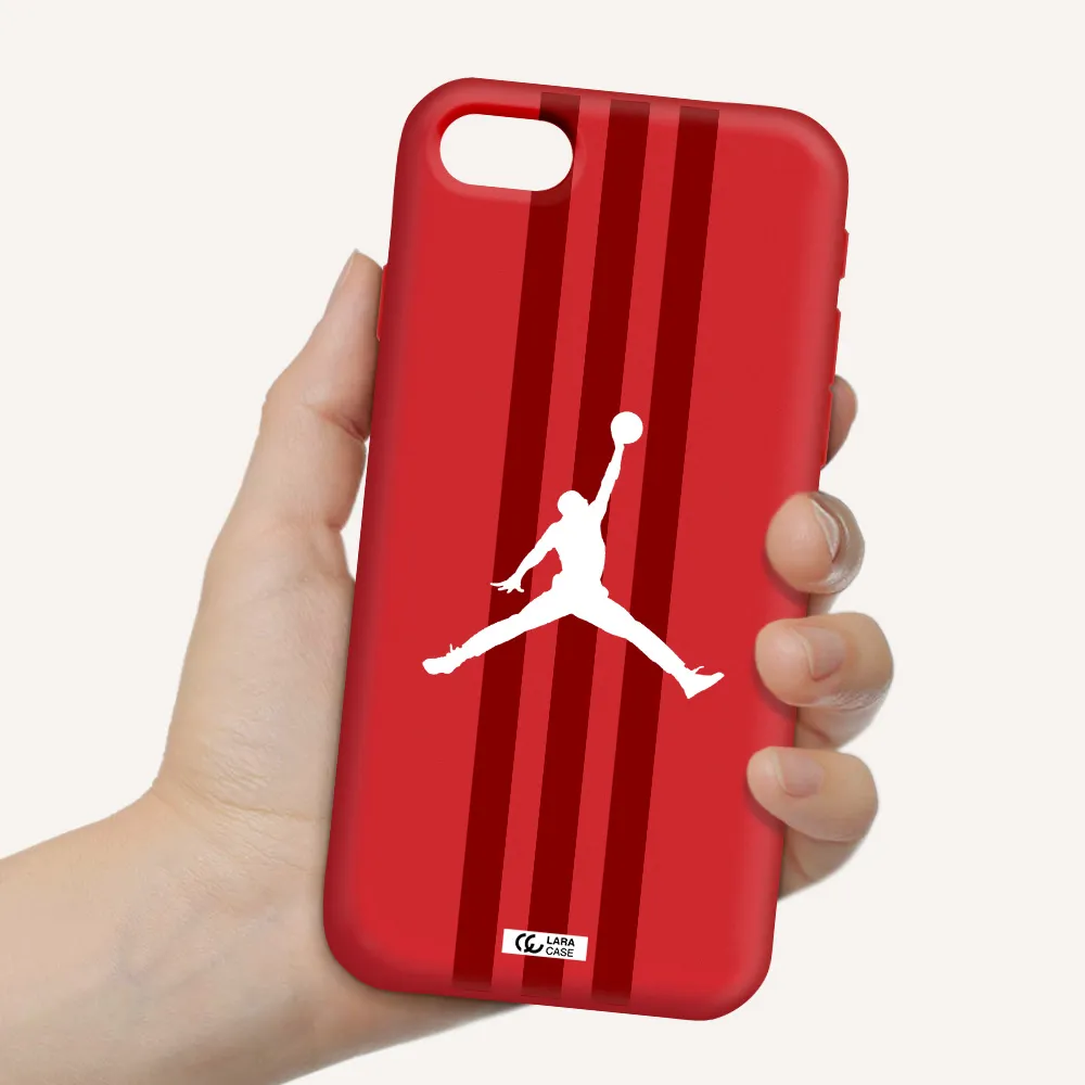 Jordan Icon Apple iPhone se 2020 Silicone Imperial Red Case