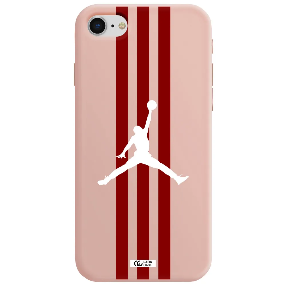 Jordan Icon Apple iPhone se 2020 Silicone pastel pink Case