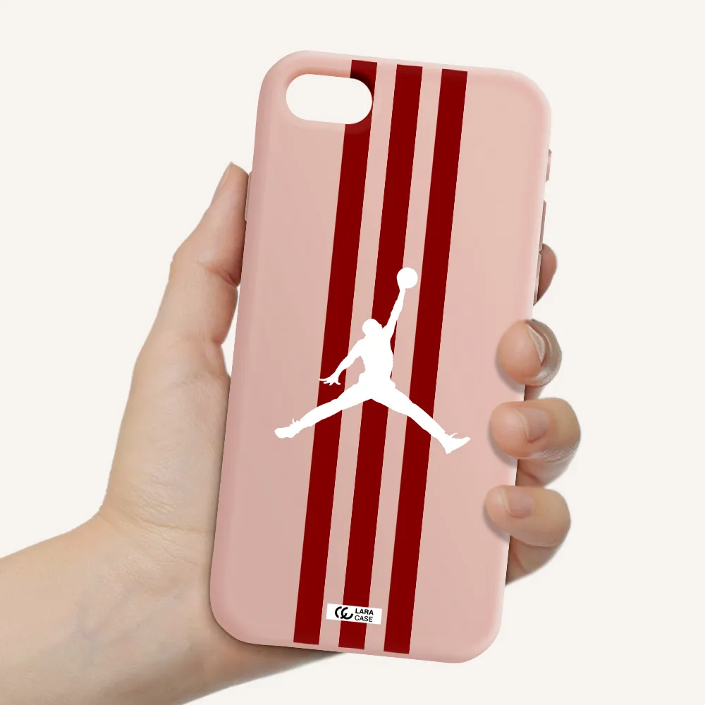 Jordan Icon Apple iPhone se 2020 Silicone pastel pink Case