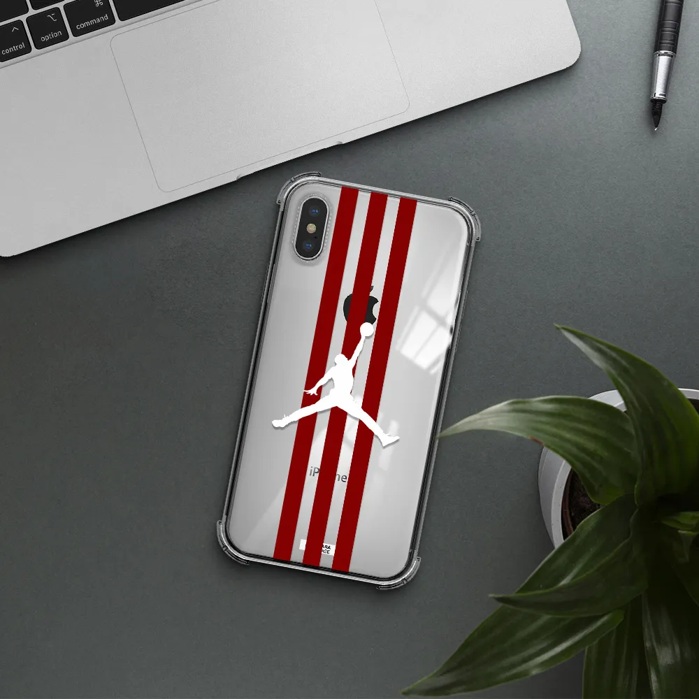 Jordan Icon Apple iPhone X Clear PC Case