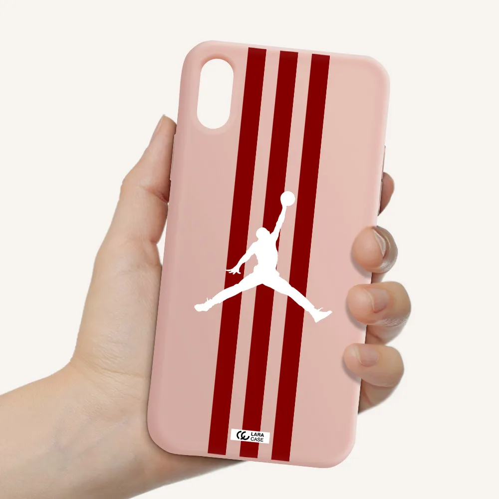 Jordan Icon Apple iPhone X Silicone pastel pink Case