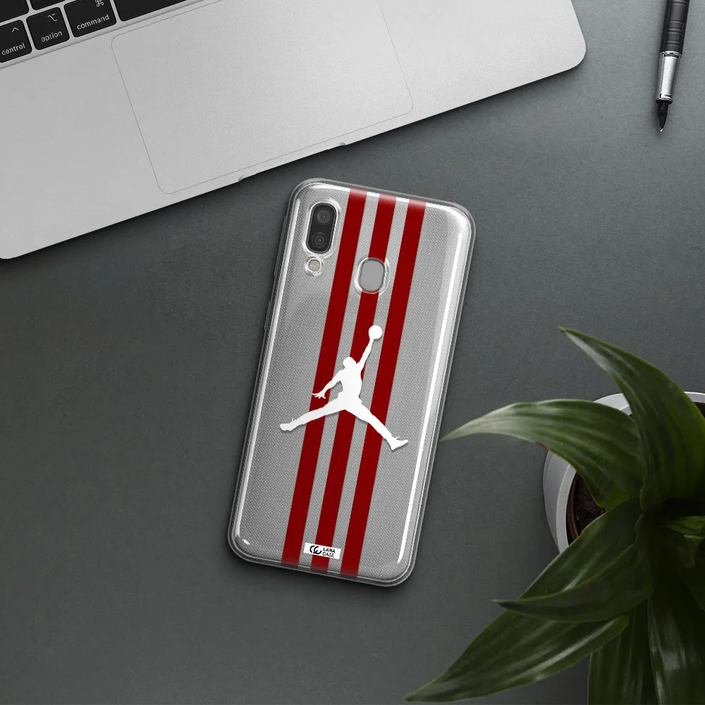 Jordan Icon Samsung A40 Clear TPU Case