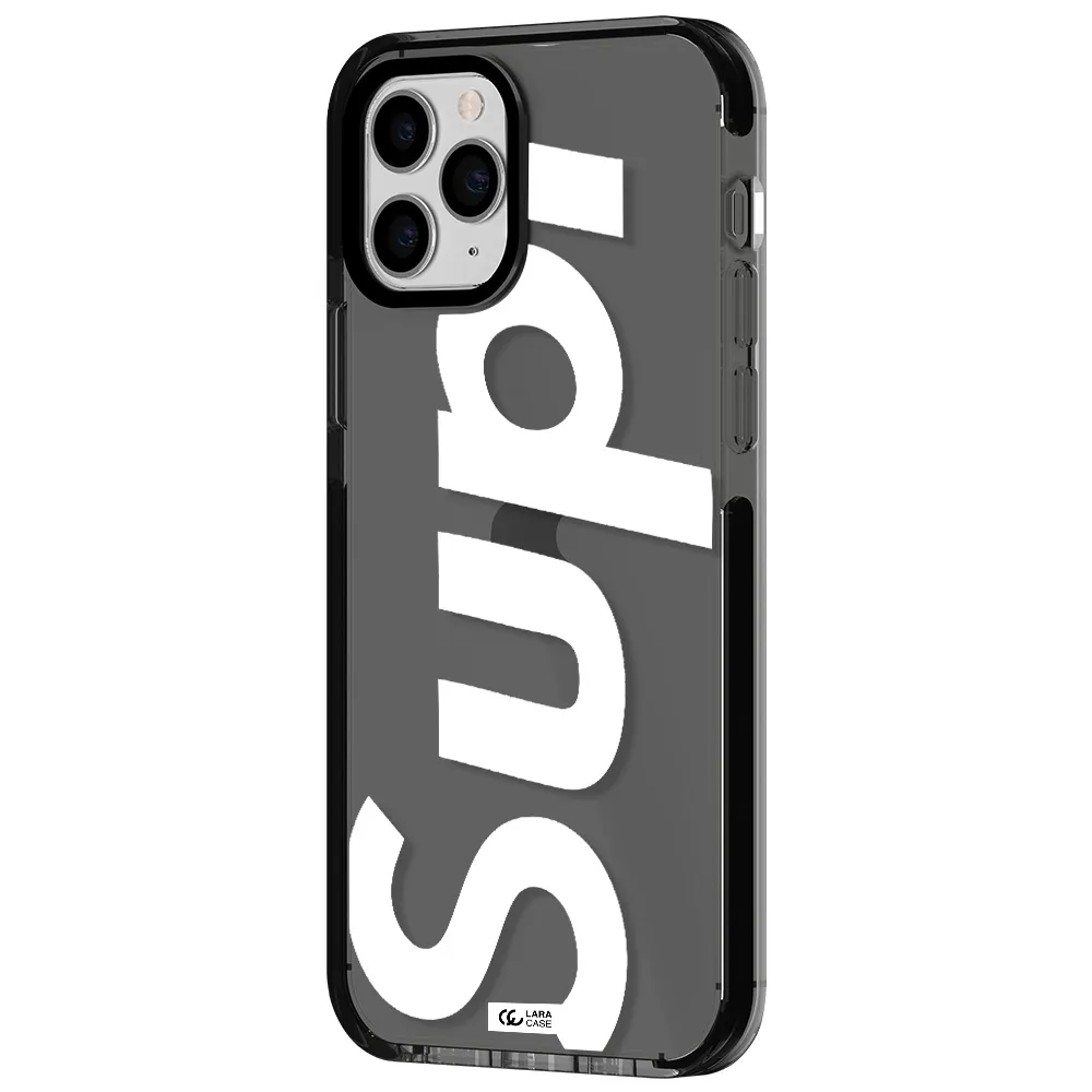 Big Supreme Apple iPhone 11 pro impact Smoke Black Case