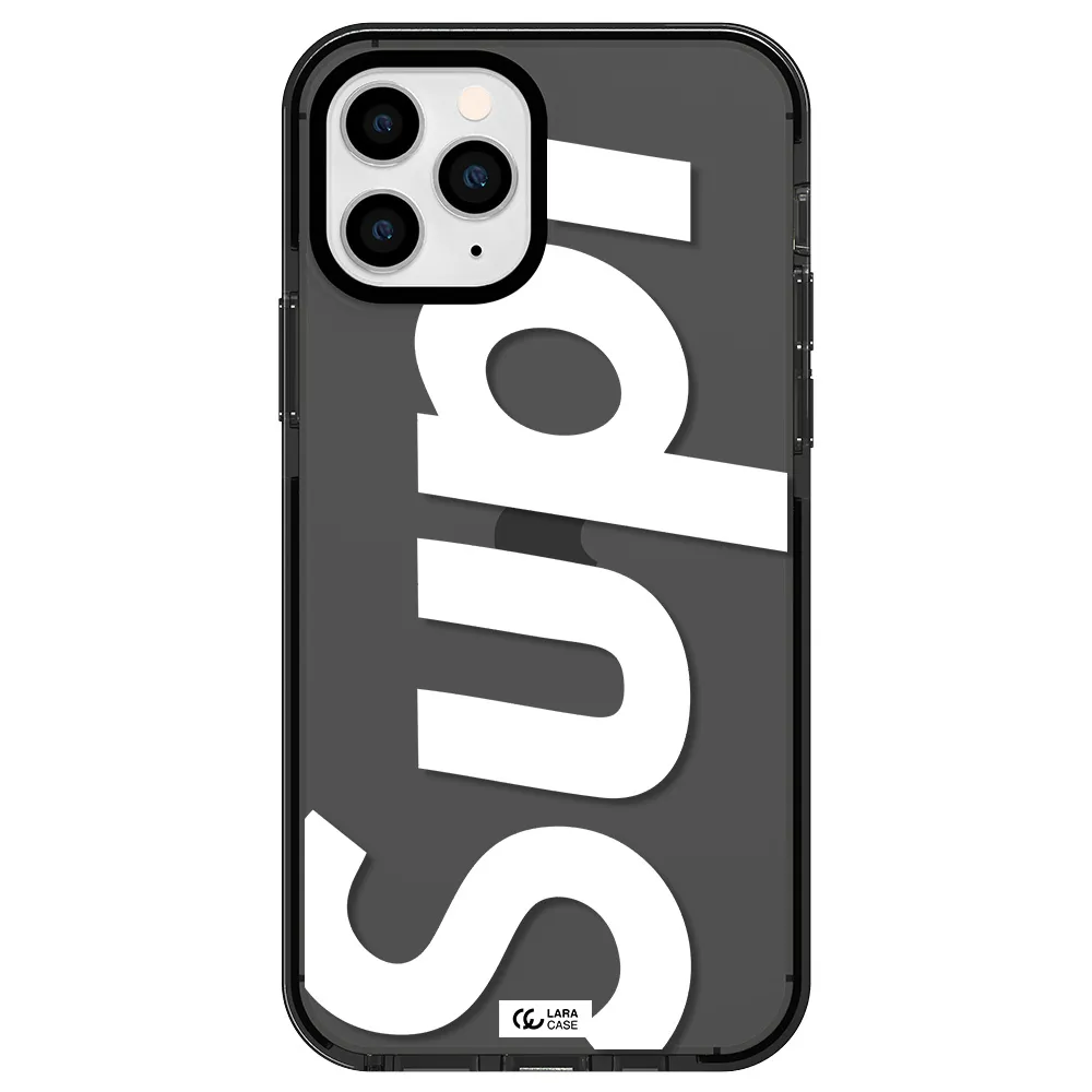 Big Supreme Apple iPhone 11 pro max impact Smoke Black Case