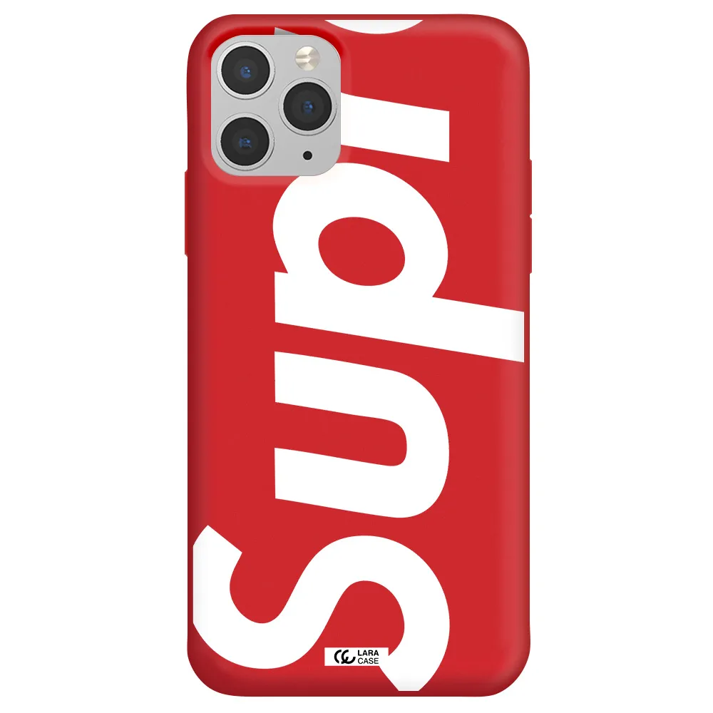 Big Supreme Apple iPhone 11 pro max Silicone Imperial Red Case