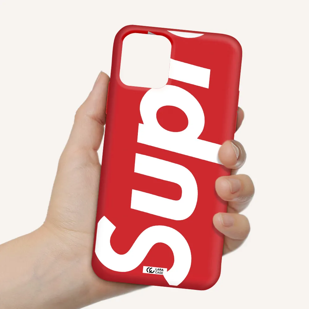 Big Supreme Apple iPhone 11 pro max Silicone Imperial Red Case