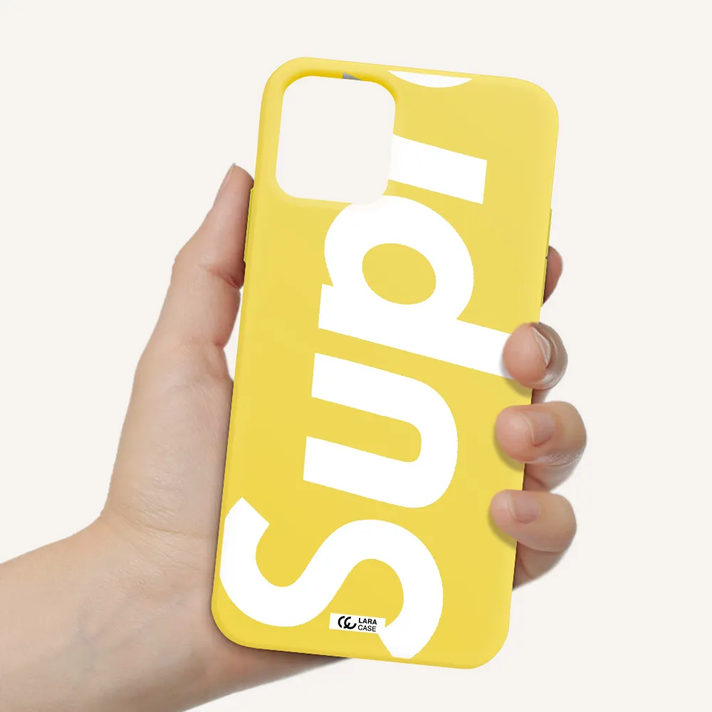 Big Supreme Apple iPhone 11 pro Silicone canary yellow Case