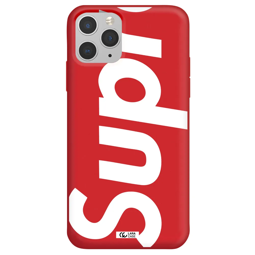 Big Supreme Apple iPhone 11 pro Silicone Imperial Red Case