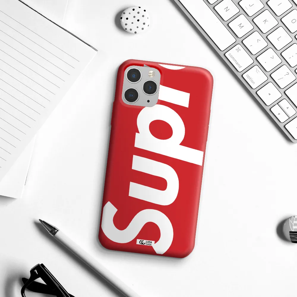 Big Supreme Apple iPhone 11 pro Silicone Imperial Red Case