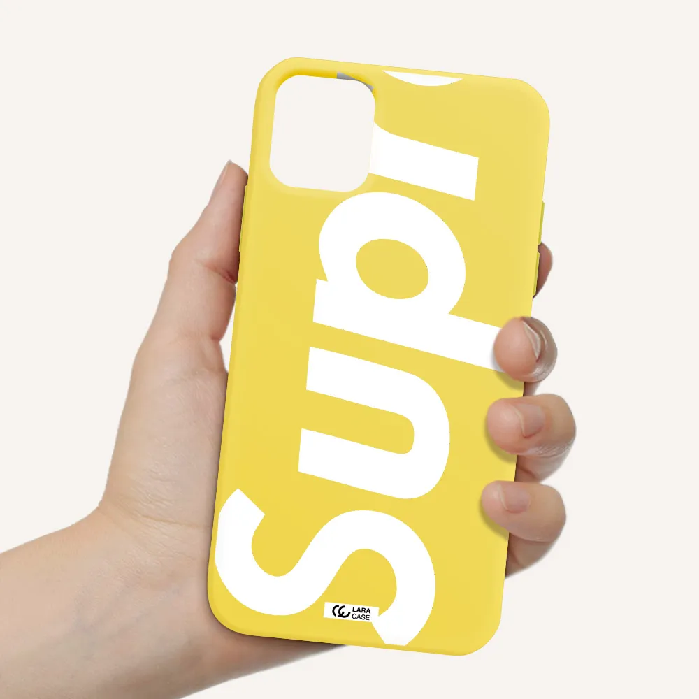 Big Supreme Apple iPhone 11 Silicone canary yellow Case