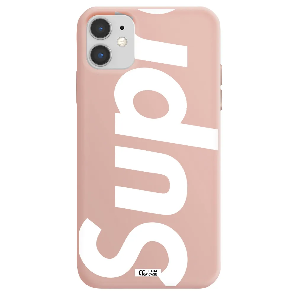 Big Supreme Apple iPhone 11 Silicone pastel pink Case