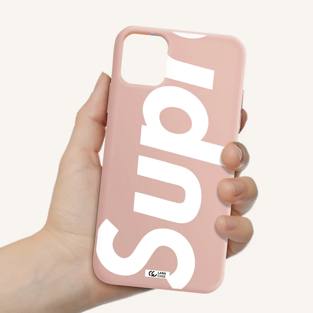 Big Supreme Apple iPhone 11 Silicone pastel pink Case
