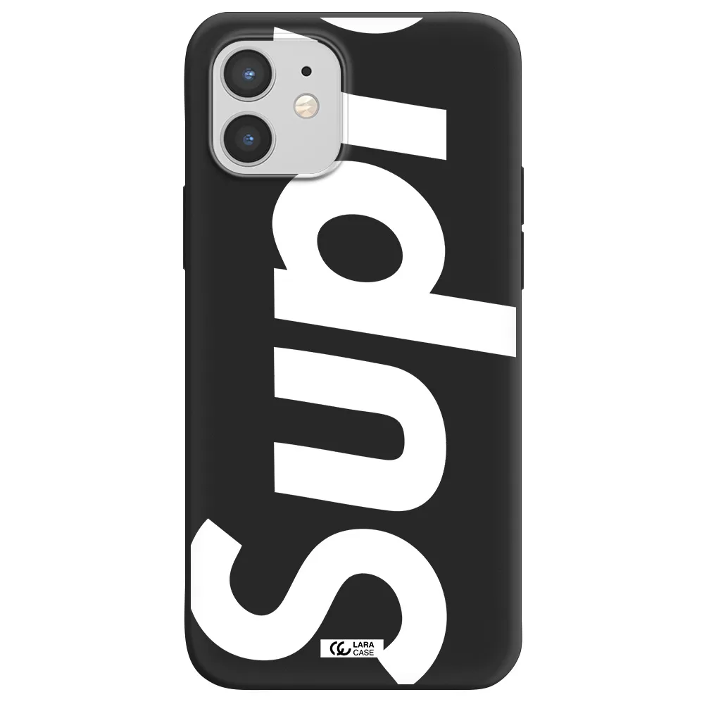 Big Supreme Apple iPhone 12 mini Silicone black Case