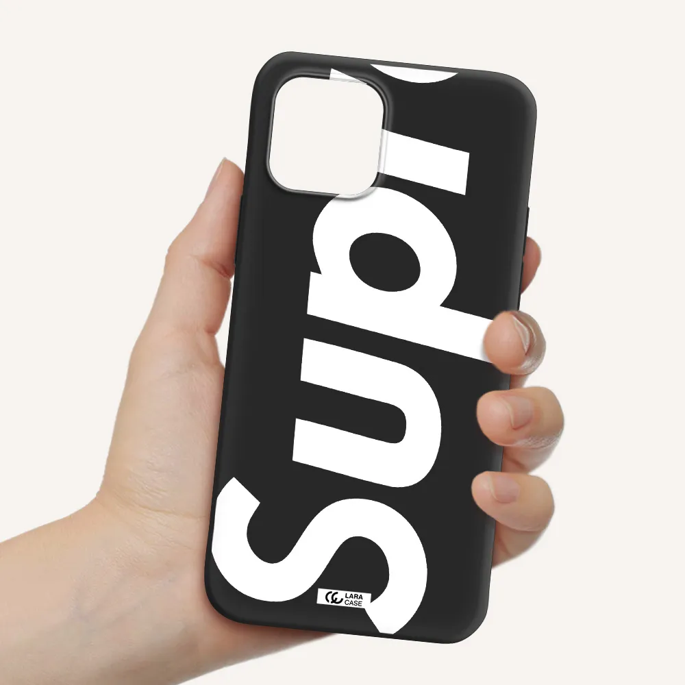 Big Supreme Apple iPhone 12 mini Silicone black Case