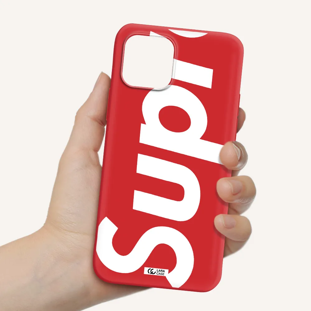 Big Supreme Apple iPhone 12 mini Silicone Imperial Red Case