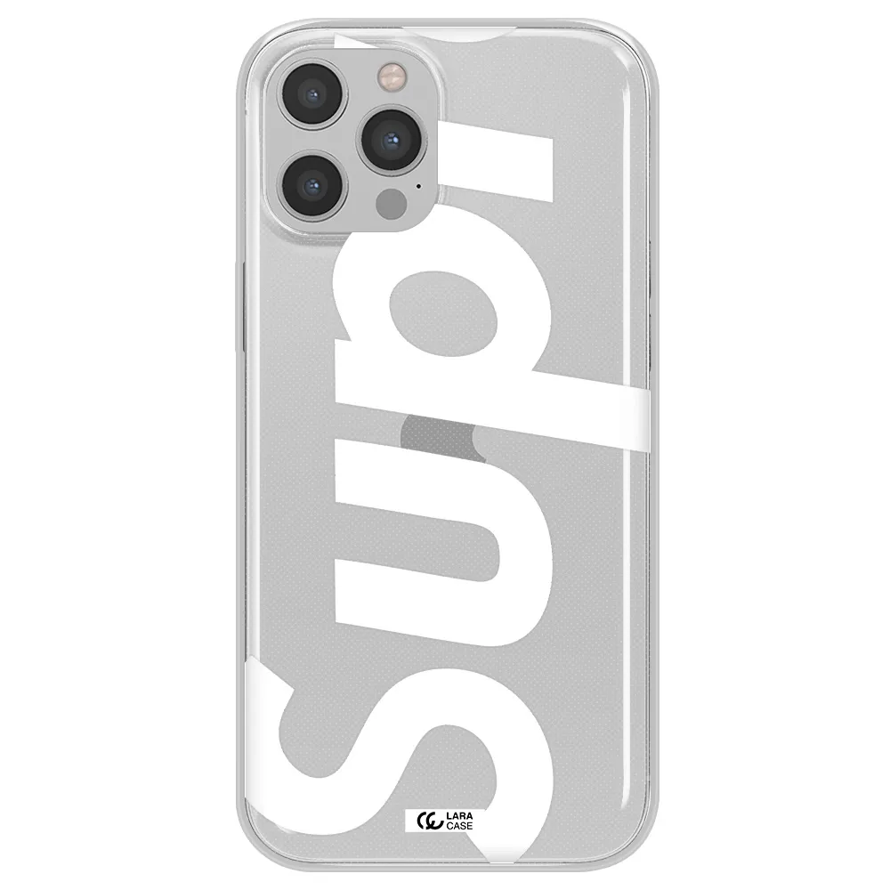 Big Supreme Apple iPhone 12 pro max Clear TPU Case