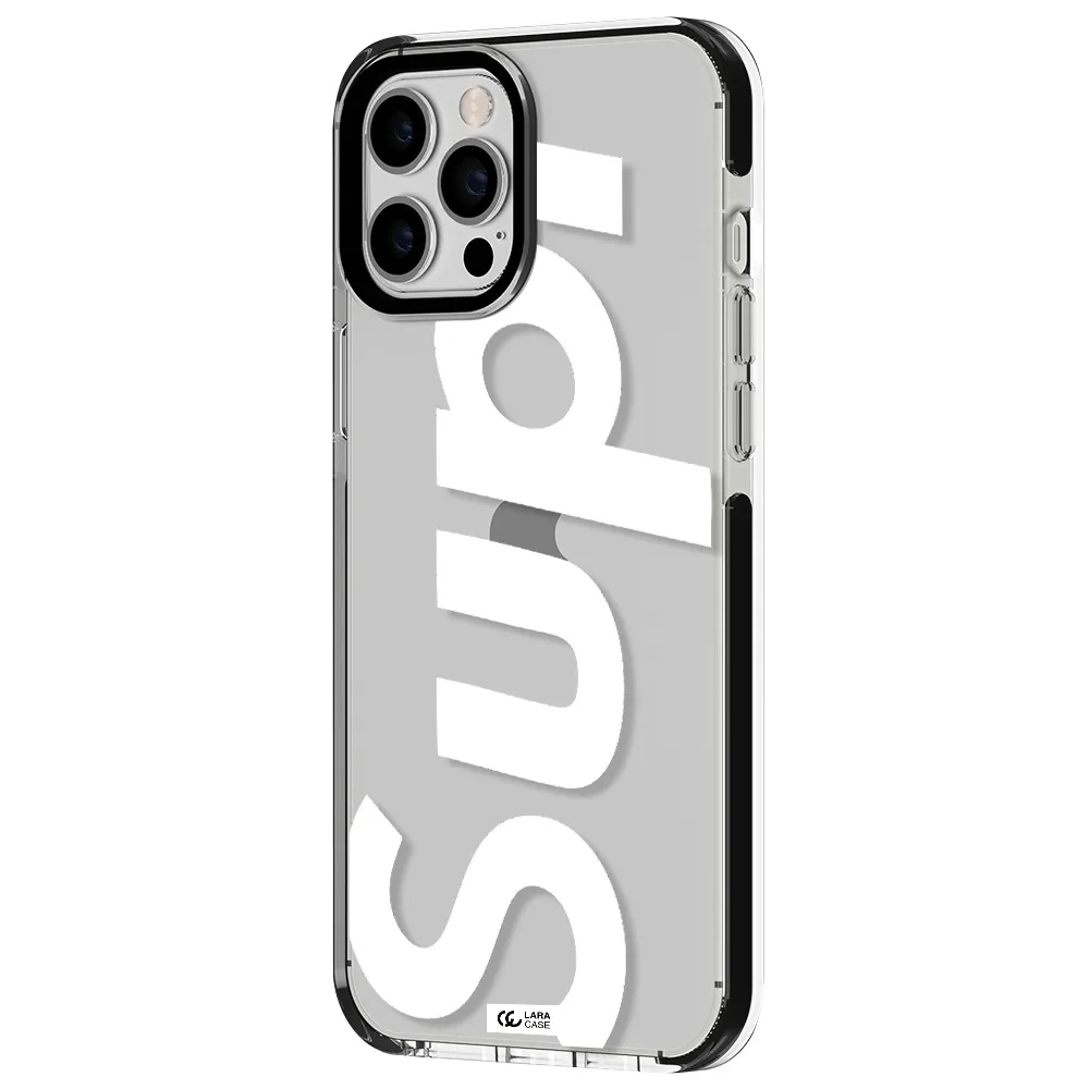Big Supreme Apple iPhone 12 pro max impact black border Case