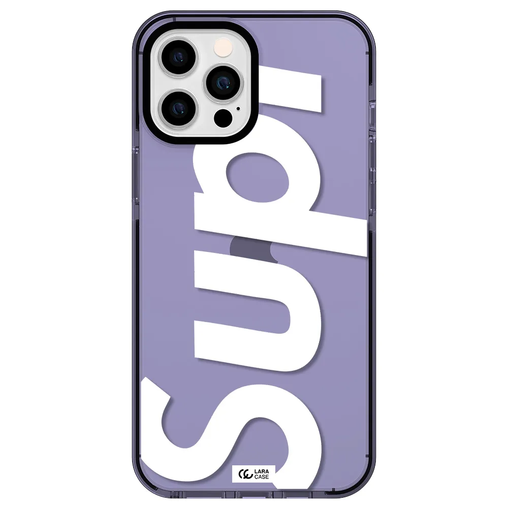 Big Supreme Apple iPhone 12 pro max impact Lilac Case