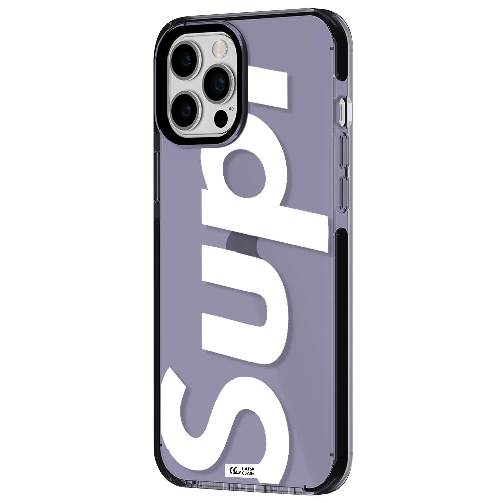 Big Supreme Apple iPhone 12 pro max impact Lilac Case