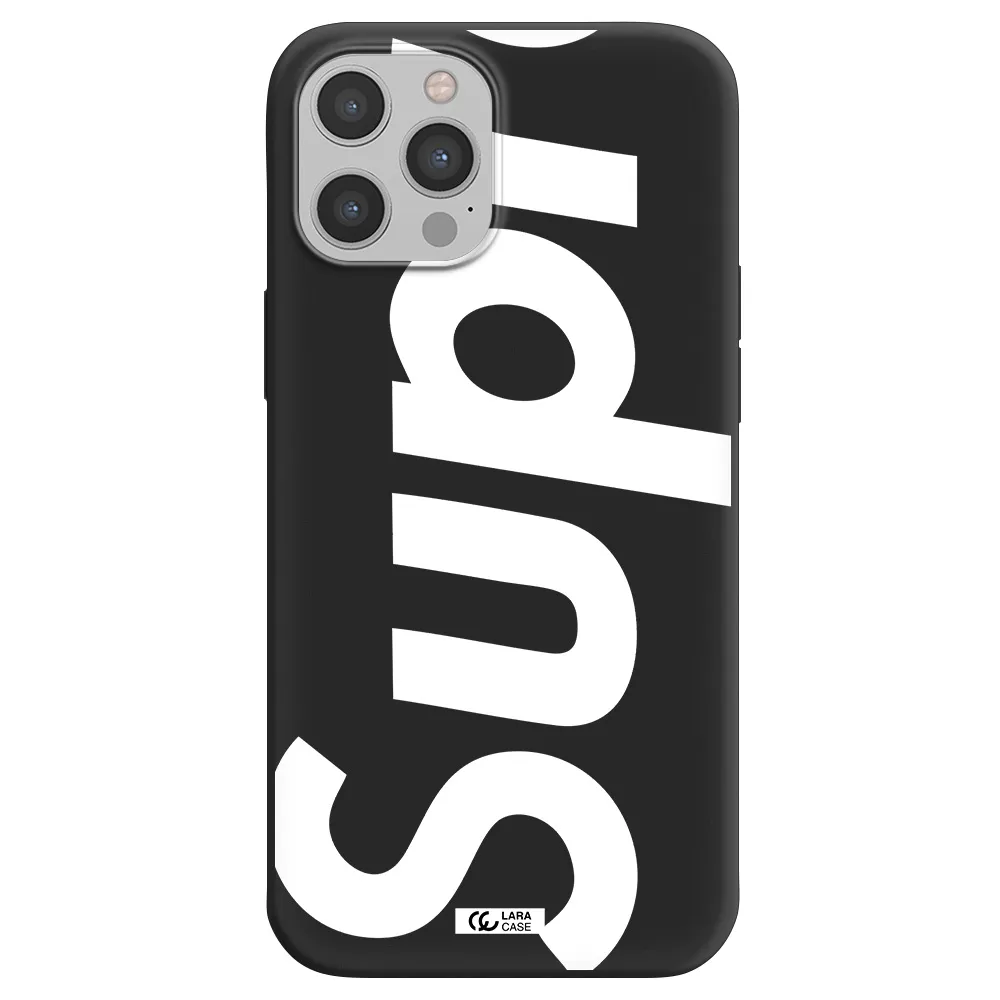 Big Supreme Apple iPhone 12 pro max Silicone black Case