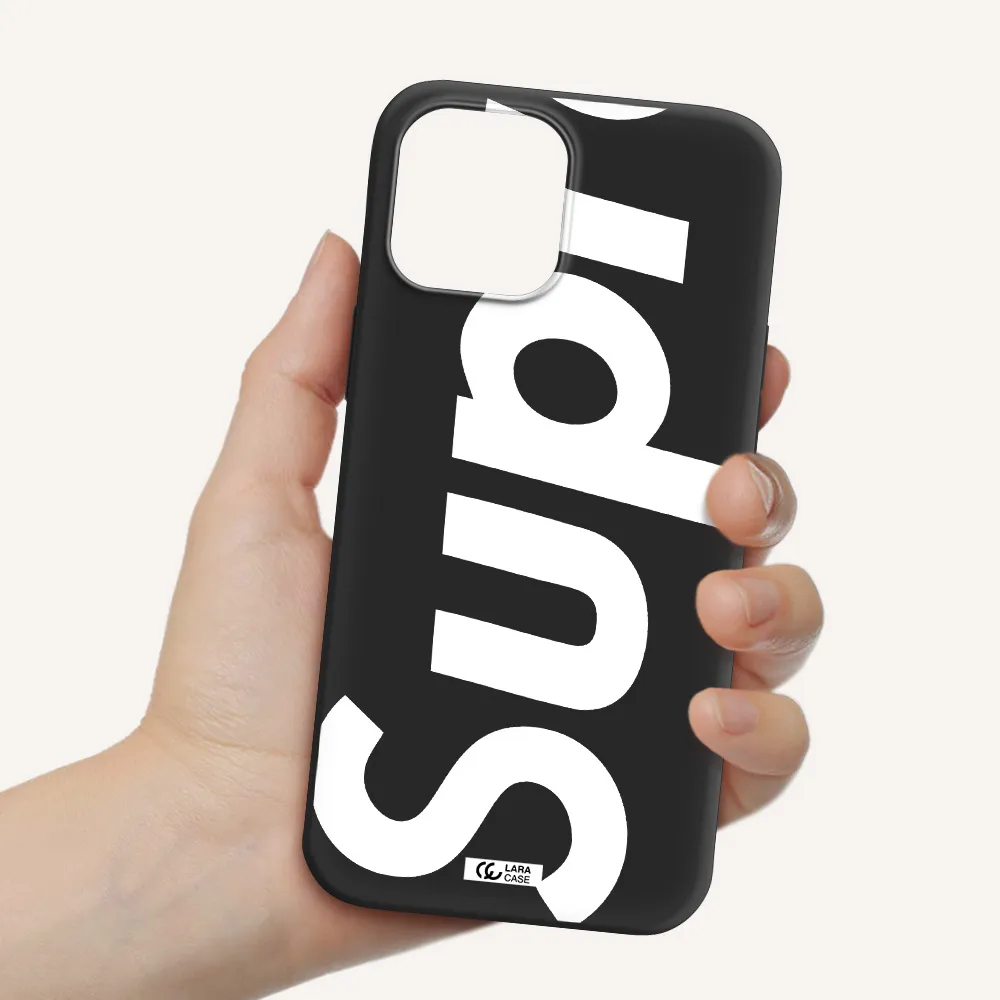 Big Supreme Apple iPhone 12 pro max Silicone black Case