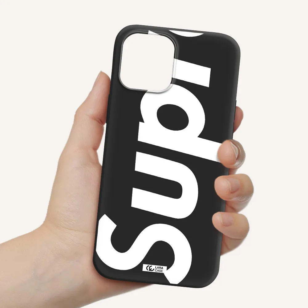 Big Supreme Apple iPhone 12 pro Silicone black Case