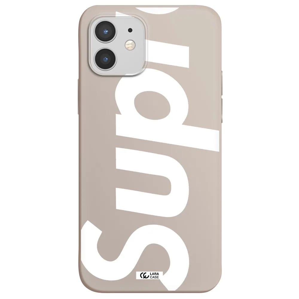 Big Supreme Apple iPhone 12 Silicone Stone Case