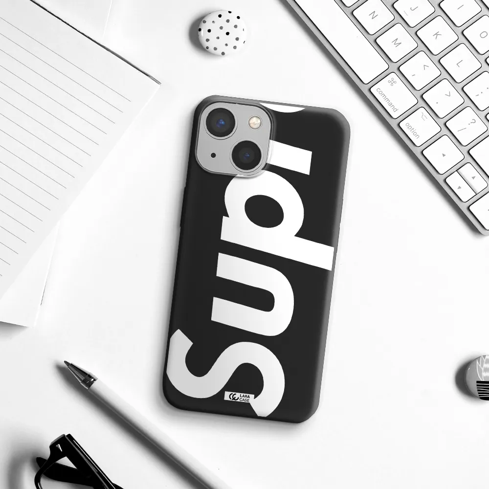 Big Supreme Apple iPhone 13 mini Silicone black Case