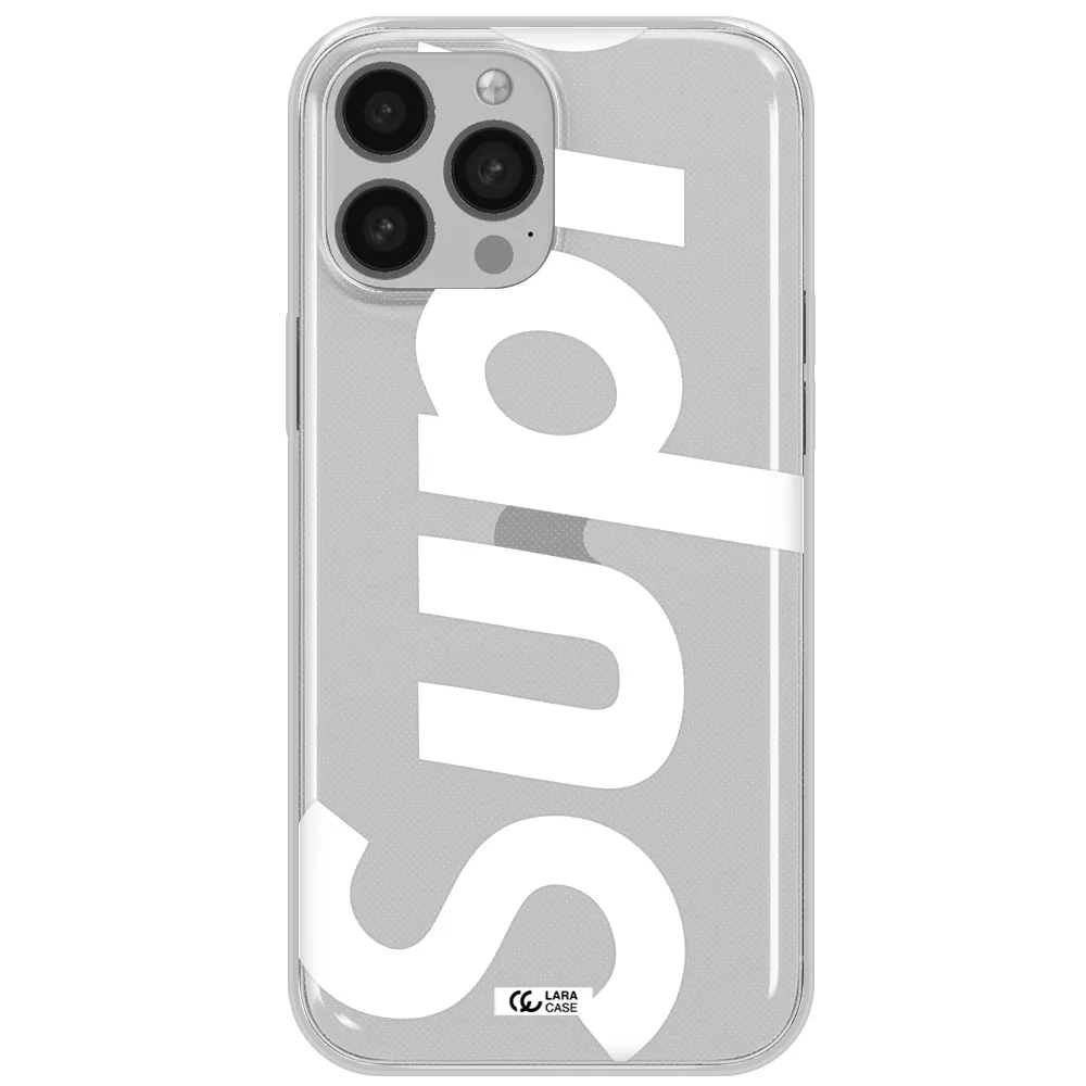 Big Supreme Apple iPhone 13 Pro Clear TPU Case