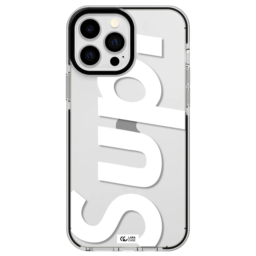 Big Supreme Apple iPhone 13 Pro Max impact black border Case