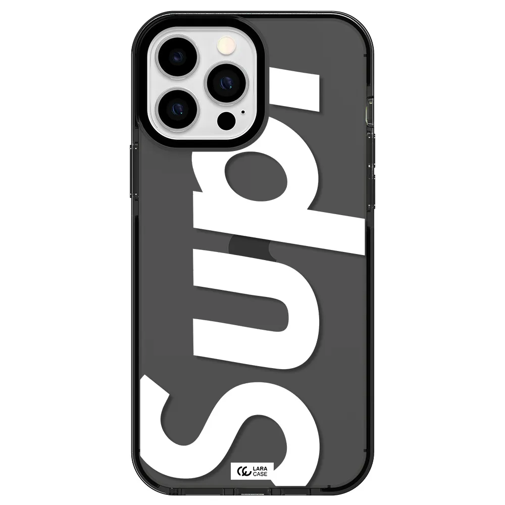 Big Supreme Apple iPhone 13 Pro Max impact Smoke Black Case