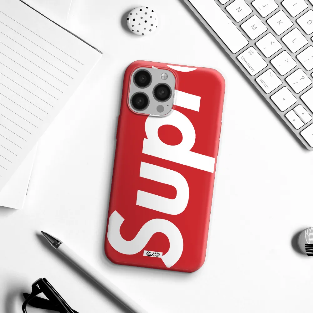 Big Supreme Apple iPhone 13 Pro Max Silicone Imperial Red Case
