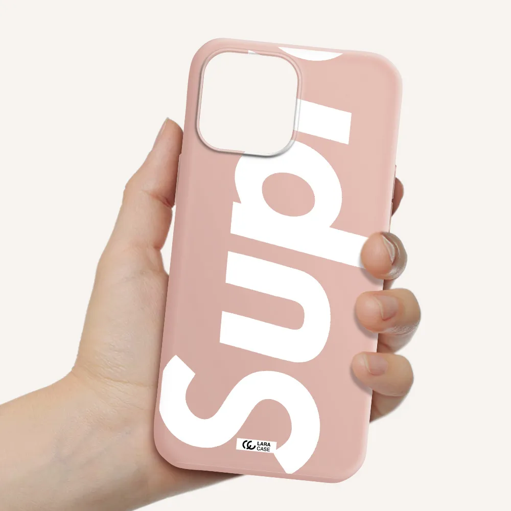 Big Supreme Apple iPhone 13 Pro Max Silicone pastel pink Case