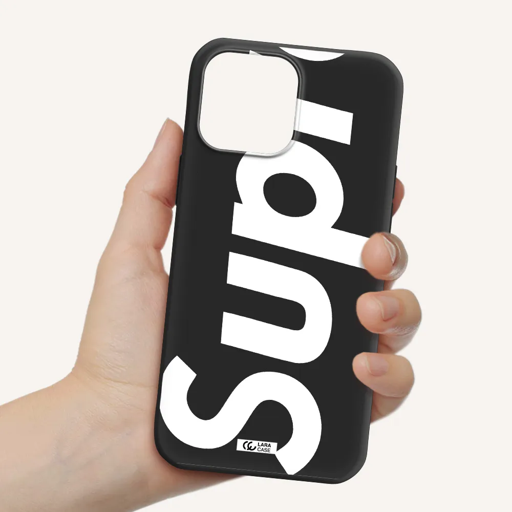 Big Supreme Apple iPhone 13 Pro Silicone black Case