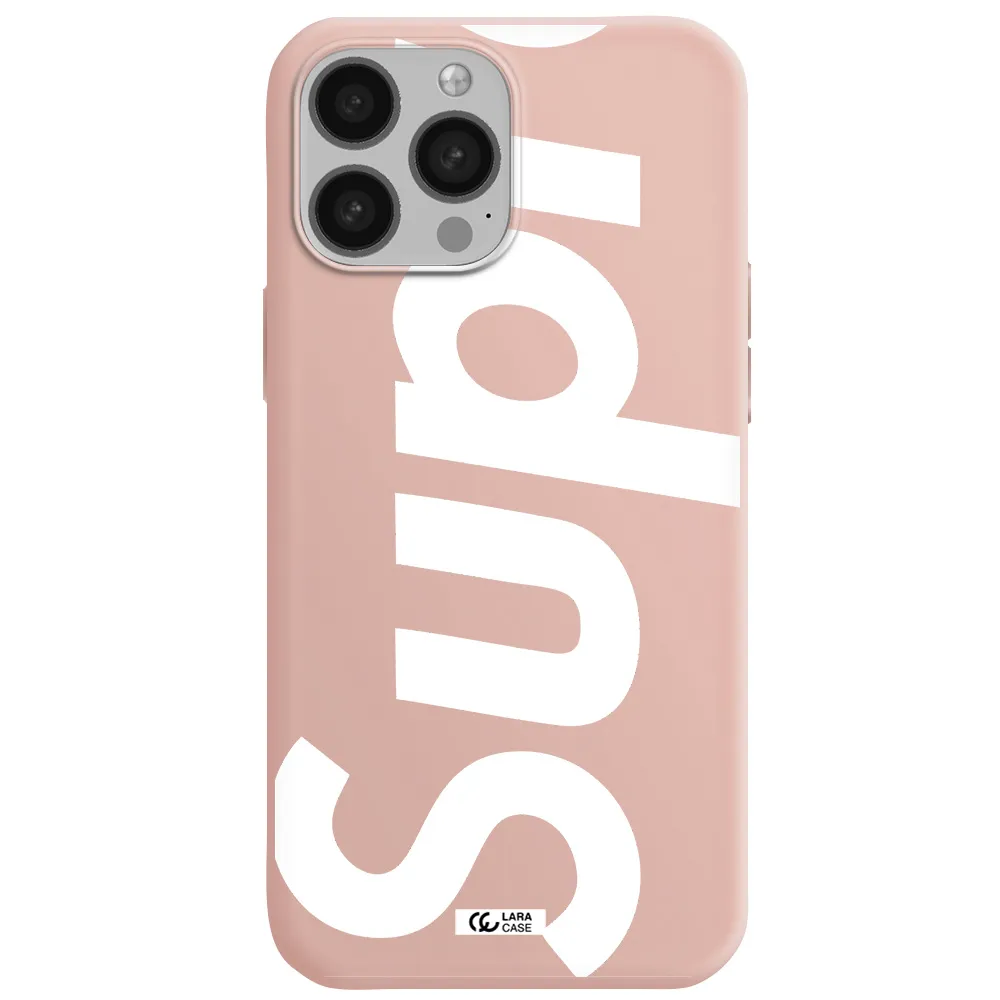 Big Supreme Apple iPhone 13 Pro Silicone pastel pink Case