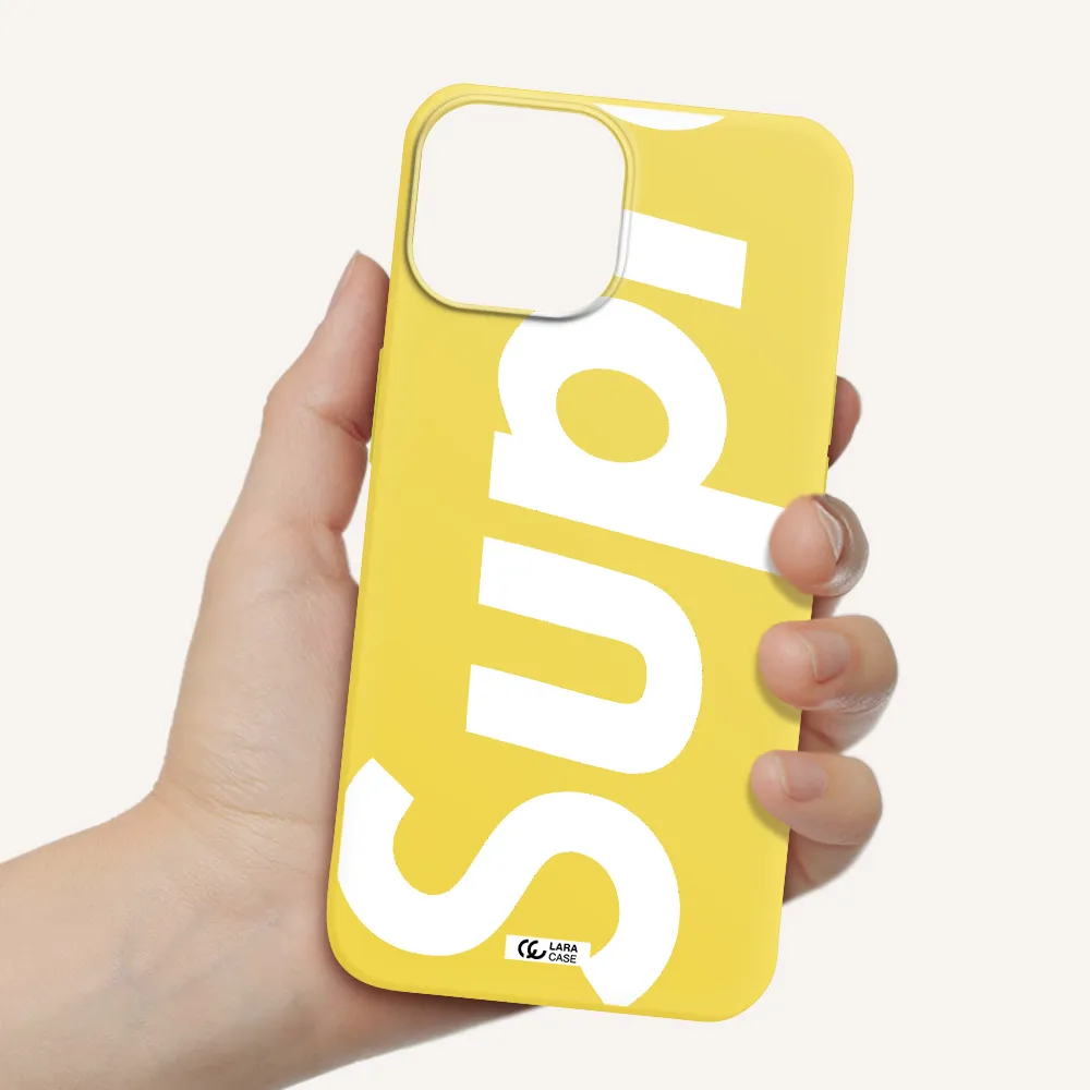 Big Supreme Apple iPhone 13 Silicone canary yellow Case